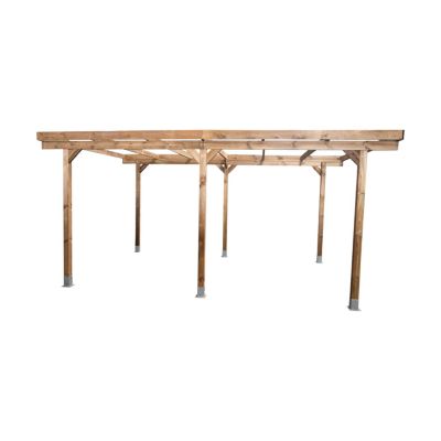 Carport en bois sans toit 3 x 5m Stelmet