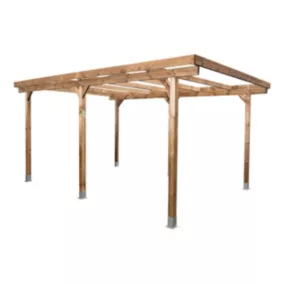 Carport en bois sans toit 3x5m Stelmet