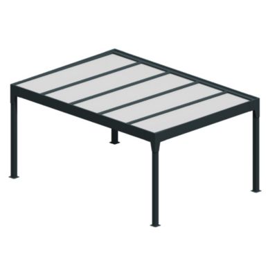 Carport isotoit MODERN îlot Gris anthracite 5,02x3,00m