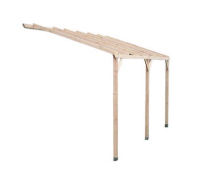 Carport mural pergola 15 m² bois autoclavé Habrita CAR3050AM