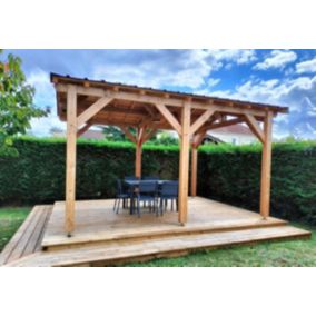 CARPORT ROBUSTE bois 20m² authentique TRADITION 100% français