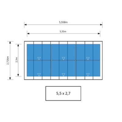 Carport simple avec 9 panneaux solaires - charge de toiture 100kgs/m² -  thermolaqué blanc - Ximax Standard Linea