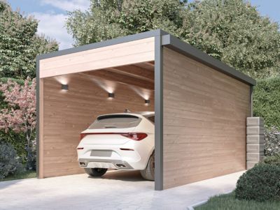 Carport simple en bois Design 3 x 5 m