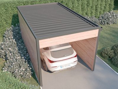 Carport simple en bois Design 3 x 5 m