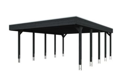 Carport SKAN HOLZ Friesland 546 x 708 cm, avec toit EPDM, anthracite