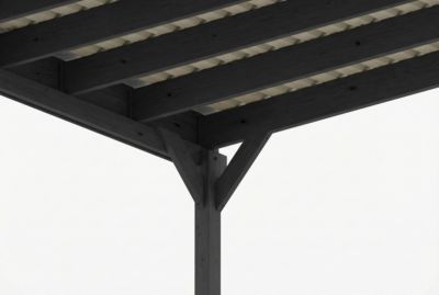 Carport SKAN HOLZ Friesland Set H, 546 x 555 cm, avec deux arcs d'entrée, anthracite