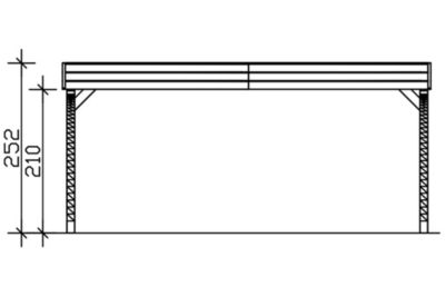 Carport SKAN HOLZ Friesland Set H, 546 x 555 cm, avec deux arcs d'entrée, anthracite