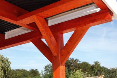 Carport SKAN HOLZ Spessart 355x846cm, bois lamellé-collé, traitement ...
