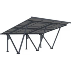 Carport solaire avec panneaux photovoltaïques  715 x  575 x 366 cm  Gris  8,2 kW