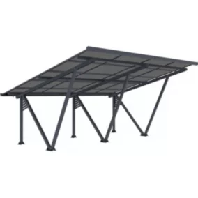 Carport solaire avec panneaux photovoltaïques  715 x  575 x 366 cm  Gris  8,2 kW