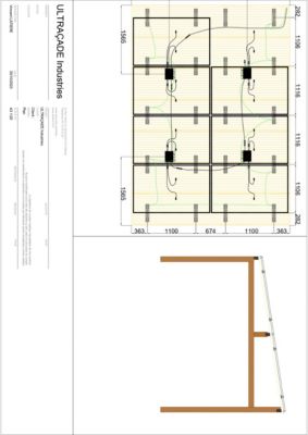 Carport solaire avec panneaux photovoltaïques design 3000 Ultrawatt