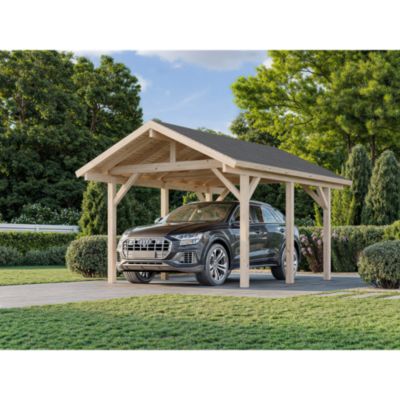 Carport toit plat en bois Palmako Robert 1 voiture 20,1 m²