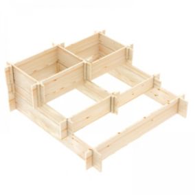 Carré potager 5 cases en bois  Oviala
