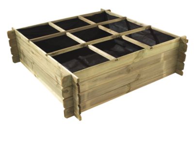 carre potager basil 140 x 140 x h 40 cm castorama