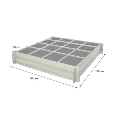 Carré potager en bois 16 cases 240 L