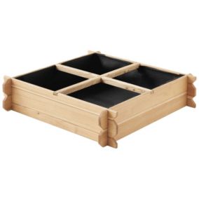 Carré potager en bois mélèze 80 x 80 x 18 cm Freya
