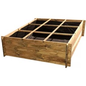 Carré potager en bois "Nigelle"  140 x 140 x 40 cm