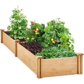 Carré Potager en Bois Surélevé - Idéal pour Jardin, Cour, Serre, Terrasse