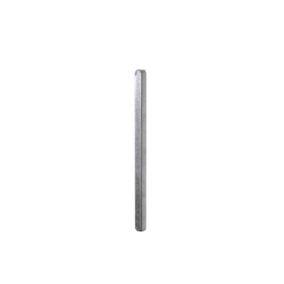 Carré de poignée de porte lisse acier ⌀6 mm H. 6 x L.110 mm gris