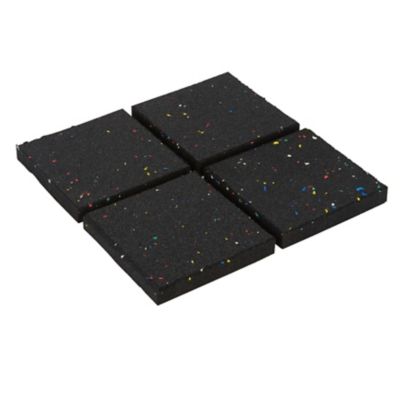 Carré mousse Diall 10 x 10 x 1,5 cm x4, noir