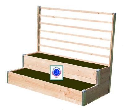 Carré Potager 2 étages Mon Petit Potager Treillis Design 125 x 60 x h.100 cm