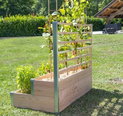 Carré Potager 2 étages Mon Petit Potager Treillis Design 125 x 60 x h.100 cm