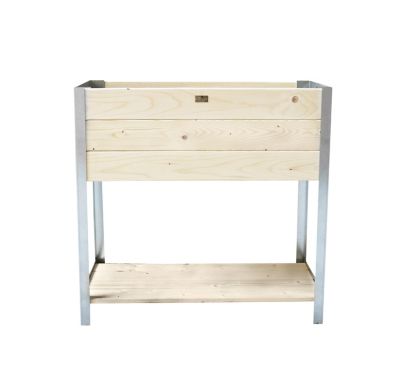 Carré potager bois et zinc galva 78 x 36 x h.72 cm