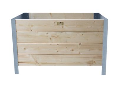 Carré potager bois et zinc galva 78 x 52 x h.48 cm