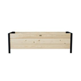 Carré potager bois et zinc noir 78 x 52 x h.48 cm