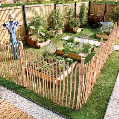 Carré Potager Bois Naturel 100x100x20 cm