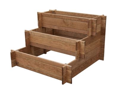 Carré potager en escalier 3 niveaux Accent L. 90 cm x P. 90 cm
