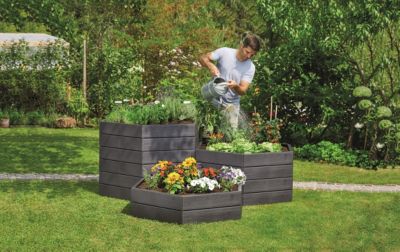 Carré potager Garantia Ergo imitation bois