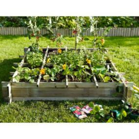 Carré potager Hillhout 100 x 100 x h.20 cm