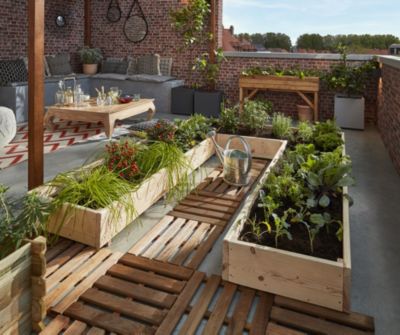 Carré Potager sur Pieds en Bois 120 cm