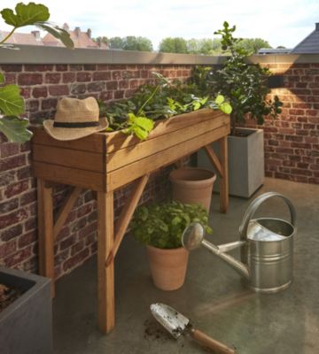 Carré Potager sur Pieds en Bois 120 cm
