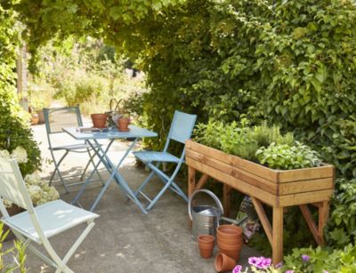 Carré Potager sur Pieds en Bois 120 cm