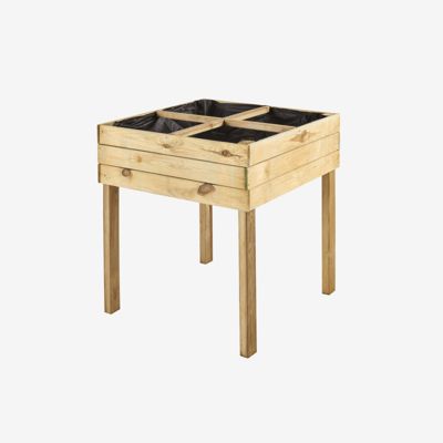 CARRE POTAGER SUR PIEDS EN BOIS 90L