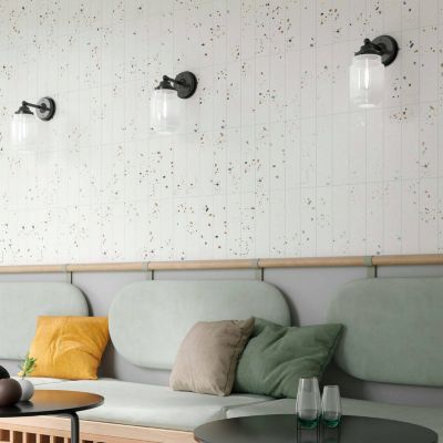 Carreau Premium pour mur effet Terrazzo. Terrazzo Pearl Mat. 7,5x30 cm.