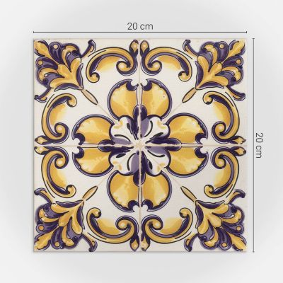 Carreau Vinyl Adhésif Wallfluent 20x20 cm Motifs Floraux 20 pièces