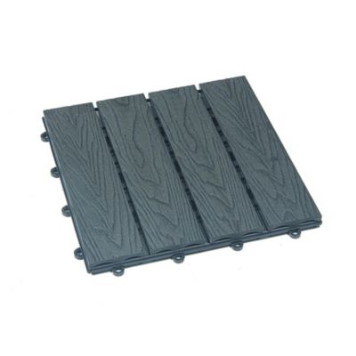 Carreaux à clipser WPC BAVARO PREMIUM - Anthracite 10 m²
