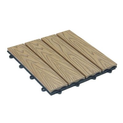Carreaux à clipser WPC BAVARO PREMIUM - Teck 10 m²