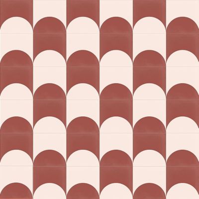 Carreaux de ciment véritable - Duo Dune - Marron & Ecru- 20x20 - HENDAYA