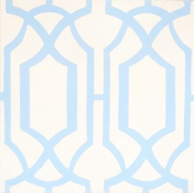 Carreaux de ciment véritable -Oia - Bleu