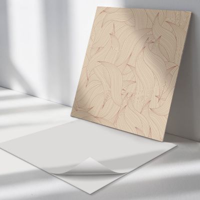 Carreaux De Vinyle Wallfluent 20x20 cm Motif De Lignes Ondulées 20 pièces