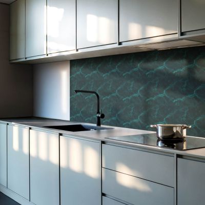 Carreaux PVC Mural Sol Wallfluent 20x20 cm Motif Marbré Veiné 20 pièces