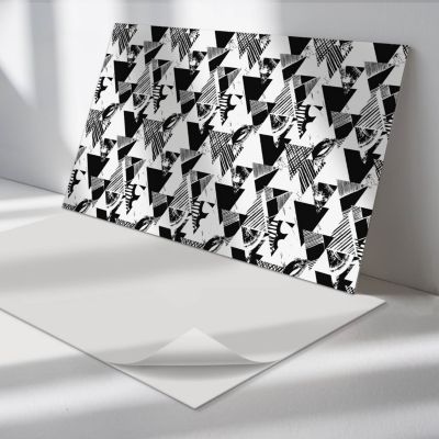 Carreaux PVC Mural Sol Wallfluent 40x20 cm Des Vagues Au Motif Délicat 10 pièces
