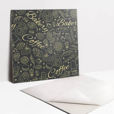 Carreaux vinyle Tulup 30x30 cm Café et viennoiseries 9 pcs