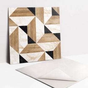 Carreaux vinyle Tulup 30x30 cm Marbre et bois 9 pcs