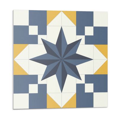 Carreaux Vinyle Wallfluent 20x20 cm Motif Géométrique En Étoile 20 pièces