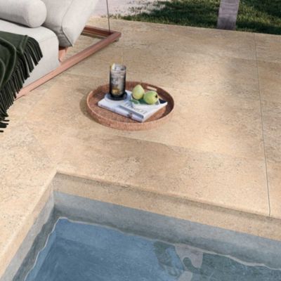 Carrelage antidérapant Summer 60x60 effet travertin R10